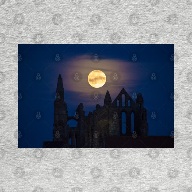 Whitby Abbey Moonrise Gothic Supermoon Benedictine Ruins IMG 1738 by Spookydaz